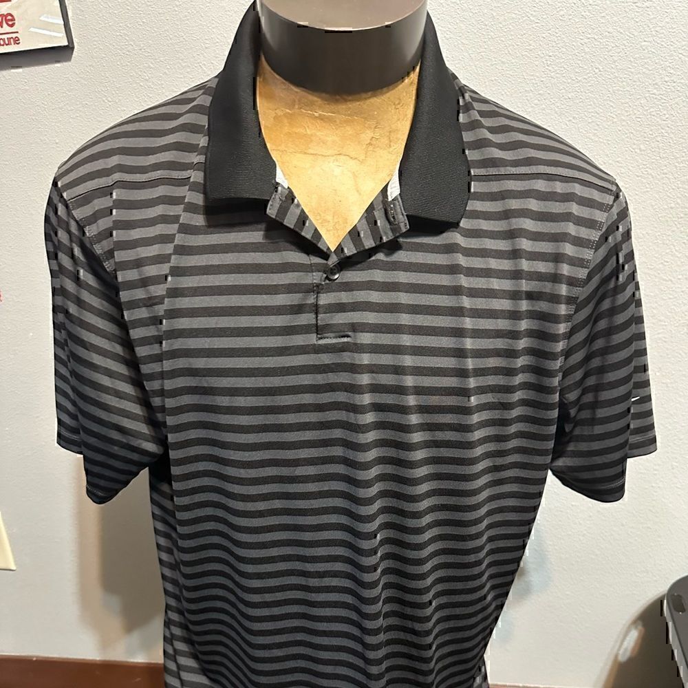 Nike DriFit Black/Gray XXL Short Sleeve Polo
